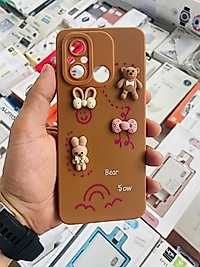 Redmi 12C Ayıcık Kabartmalı Telefon Kılıfı