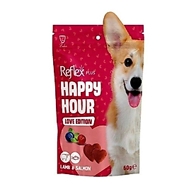Reflex Plus Happy Hour Love Edition Kuzulu ve Somonlu Köpek Ödül Maması 60 Gr