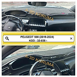Peugeot 508 2019 - 2024 Konsol Torpido A3D Koruma Koruyucu Kılıfı