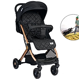 LORELLİ FİORANO LÜX KABİN BOY BEBEK ARABASI (SİYAH) - KOMPAKT VE ŞIK TASARIM