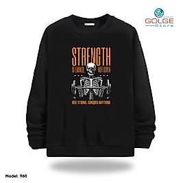 Badi Body Görselli Bisiklet Yaka Erkek kadın Slimfit Sweatshirt