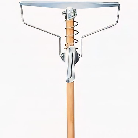 Ahşap YaylıGeniş Metal Saplı