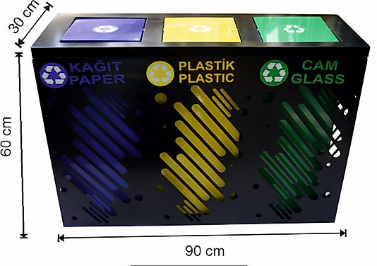 Geri Dönüşüm Kovası İç Kovalı 3'lü ( KDV DAHİL )