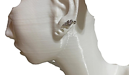 YILAN FİGÜRÜ GÜMÜŞ RENK tragus / helix / cartilage küpe L bar tragus ÇELİK