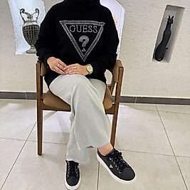 Marka sweatshirt/siyah