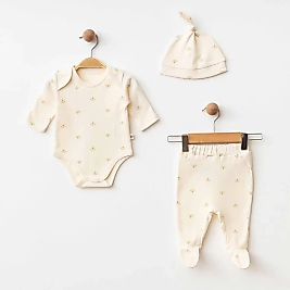 Eslenza Baby 3'lü Zıbın Takım 0038 Bej