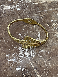 Çelik Kelepçe Bileklik Gold