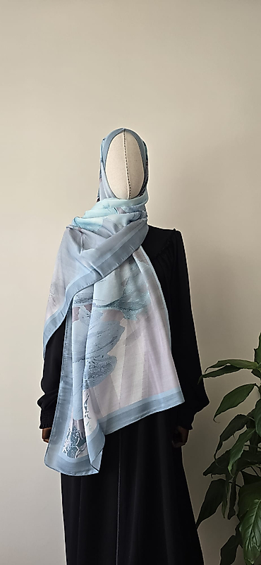 Bulut Desenli Soft Şal