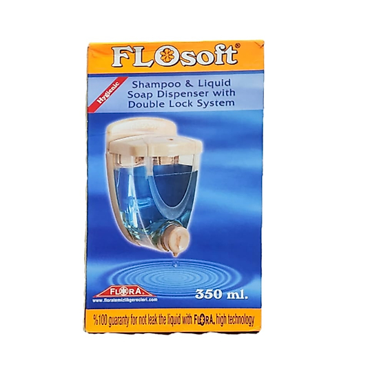 FLOSOFT ÇİFT KİLİT SİSTEMLİ SIVI SABUN VE ŞAMPUAN MAKİNESİ 350 ML