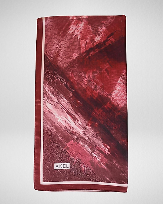 Dijital Kristal Eşarp Pastel Mermer Desenli