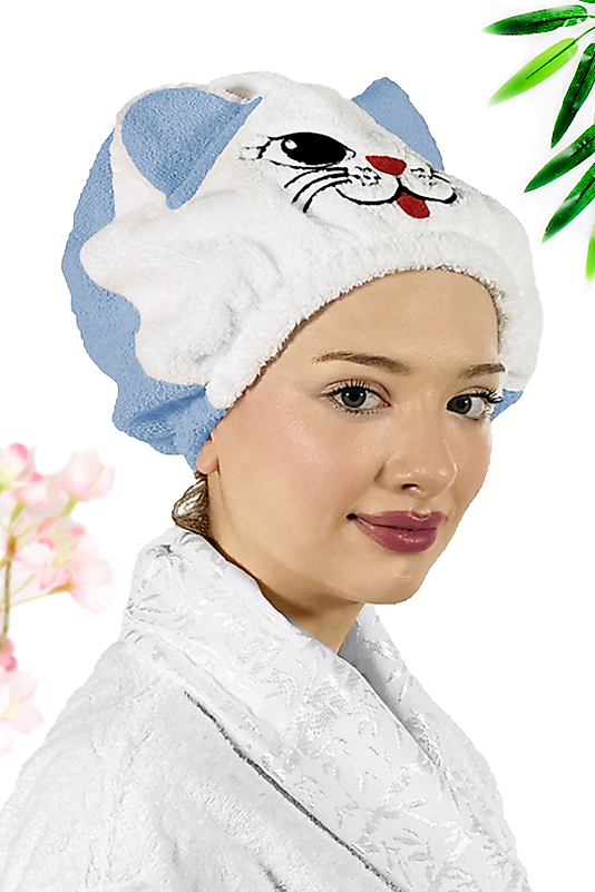 Kadın Bone Havlu KEDİ Modelli