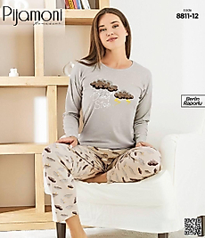 Don’t Stop Baskılı Kadın Pijama Takımı 8811-12