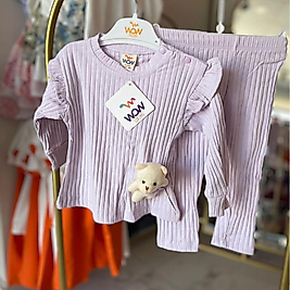 Kız bebek ayıcık detaylı takım
