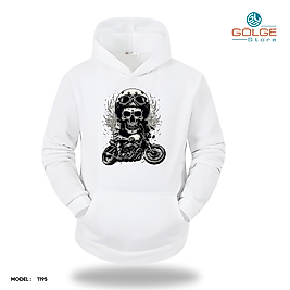 Motorcu Model Slimfit Kapüşönlu Hoodie Erkek kadın Sweatshirt