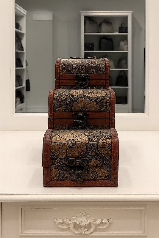 Dekoratif Ahşap Sandık Seti (3’lü)