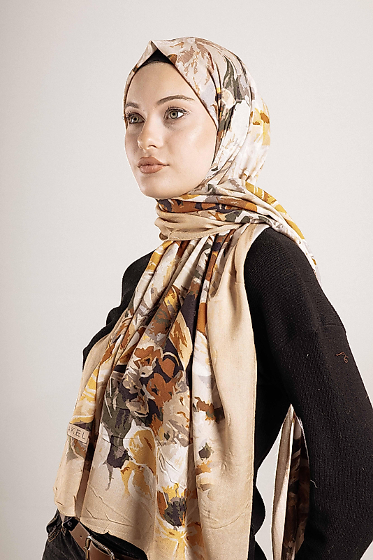 FLOOR İPEK ŞAL İTALYAN DİKİŞİ DESEN-2