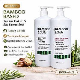 BAMBOO BASED SALT FREE ARGAN ŞAMPUAN & SMOOTH SHINNING SAÇ KREMİ SETİ