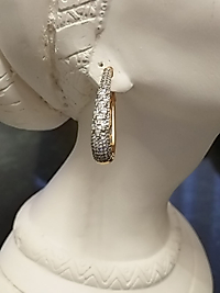 14K Taş Detay Küpe