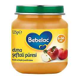 Bebelac Elma Şeftali Püresi Kavanoz 125 G 6+ Ay