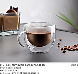 GÖNÜL ÇİFT CİDARLI KUPA 200 ML