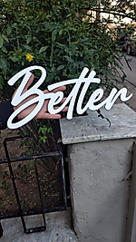 BETTER TOGETHER 2 Lİ BEYAZ AHŞAP MDF YAZI