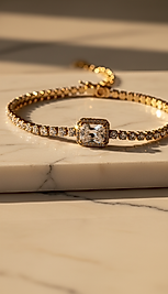 gold rengi zirkon taşli bileklik