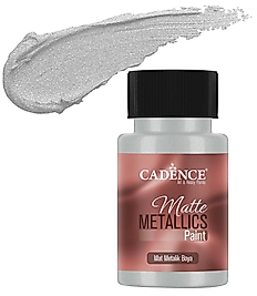 CADENCE MAT METALİK BOYA 50ML AÇIK GRİ -MMB032