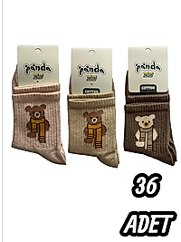 Kadın Panda Kolej Patik Çorap 36 Adet