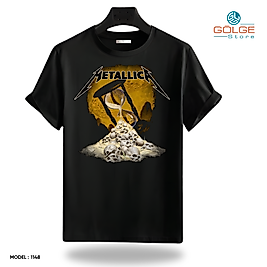 Rock and Roll & Metallica Tarzı Baskılı Oversize Unisex Tişört