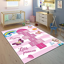 Minibabyrooms  Pembe Beyaz Şeritli Elsa ve Seksek