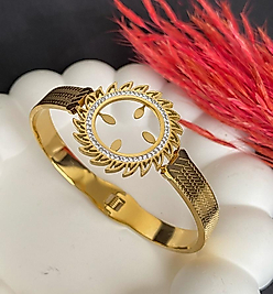 Çeyrek altın uyumlu Güneş model Çelik kelepçe