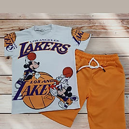 7-12 Yaş Lakers Yazılı Erkek Çocuk Tişört