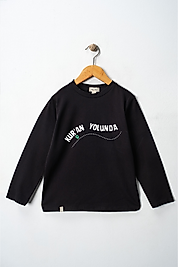 Yetişkin Uzun Kollu Bisiklet Yaka "Kuran Yolu"  Baskılı Tişört Mevsimlik Pamuklu