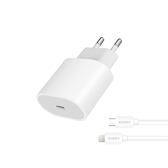 SUNIX S-26 20W TRAVEL CHARGER USB-C LIGHTNINGŞARJ SET