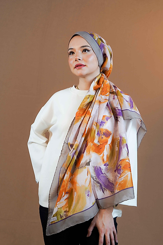 Desenli Pamuk İpek Şal