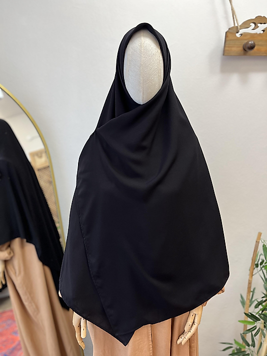 Siyah Bambu Viskon Eşarp 140 cm