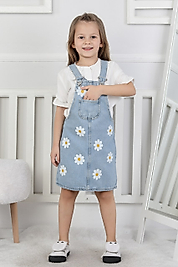 YSM KİDS %100 PAMUK BASKILI KOT JİLE