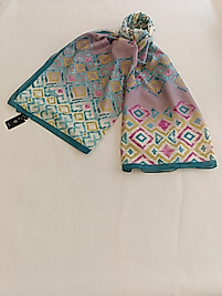 DESENLİ POLYESTER ŞAL kare desen Ebat 75 x185