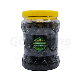 Taşbaskı Yanaklı Gurme Siyah Zeytin - 1 Kg