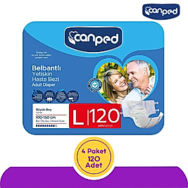 Canped Belbantlı Hasta Bezi Büyük (L) 120 Adet