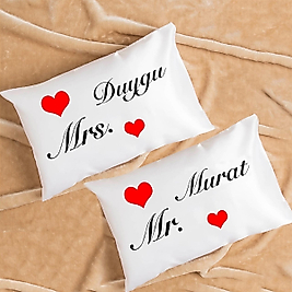 MİRACİX BS51 32x50 Cm Beyaz Yastık Kişiye Özel