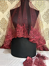 İNCİLİ DUVAK SET ( bordo )