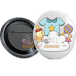 Kız Erkek Çocuk Baby Shower Metal Resimli İğneli Buton Rozet Magnet Anahtarlık Açacak Çanta Rozetleri M22