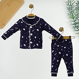 Stars Düğmeli Pijama Takımı