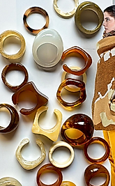 Retro Amber Özel Tasarım Yüzükler