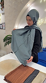 Siyane çift taraflı şal