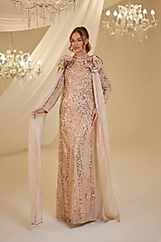 Burak Baran Fashıon Mihrimah Abiye Gold