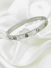 60 MM Cartier Çelik Kelepçe(SILVER)