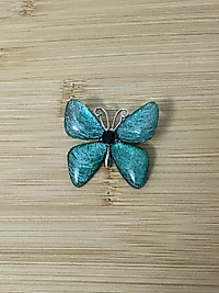 Turkuaz Kelebek Broş