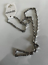 Çelik Kolyeler® Küp Üçgen Zincir Kolye 60cm